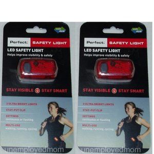2 New Perfect Safety Light Flasher 3 LED Stay